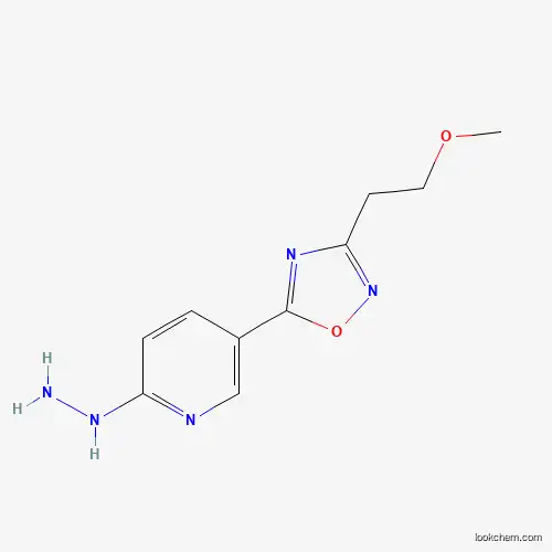Molecular Structure of 1325303-55-6 (2-Hydrazino-5-[3-(2-methoxyethyl)-1,2,4-oxadiazol-5-yl]pyridine)