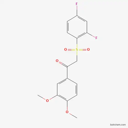 Molecular Structure of 1325304-65-1 (2-[(2,4-Difluorophenyl)sulfonyl]-1-(3,4-dimethoxyphenyl)ethanone)
