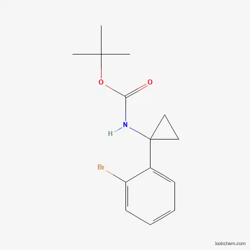 Molecular Structure of 1332766-03-6 (tert-Butyl N-[1-(2-bromophenyl)cyclopropyl]carbamate)