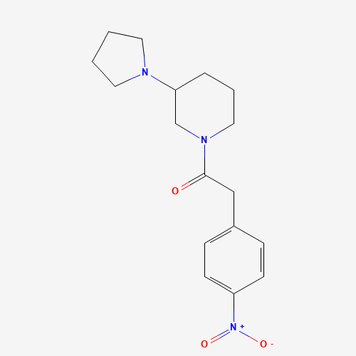Molecular Structure of 1333549-26-0 (2-(4-Nitrophenyl)-1-[3-(pyrrolidin-1-yl)piperidin-1-yl]ethan-1-one)