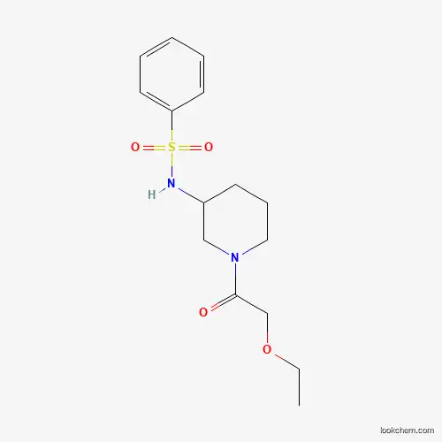 Molecular Structure of 1333871-51-4 (Benzenesulfonamide, N-[1-(2-ethoxyacetyl)-3-piperidinyl]-)