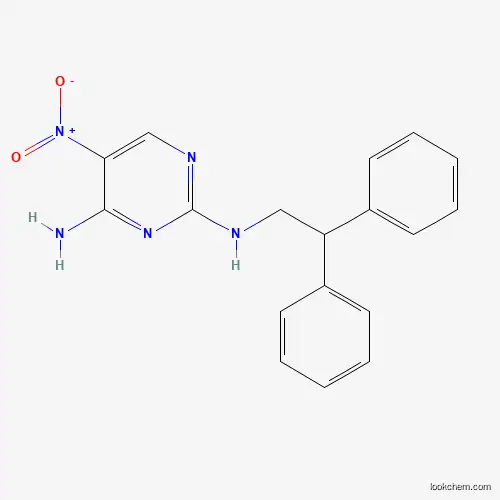 Molecular Structure of 1333880-00-4 (2,4-Pyrimidinediamine, N2-(2,2-diphenylethyl)-5-nitro-)