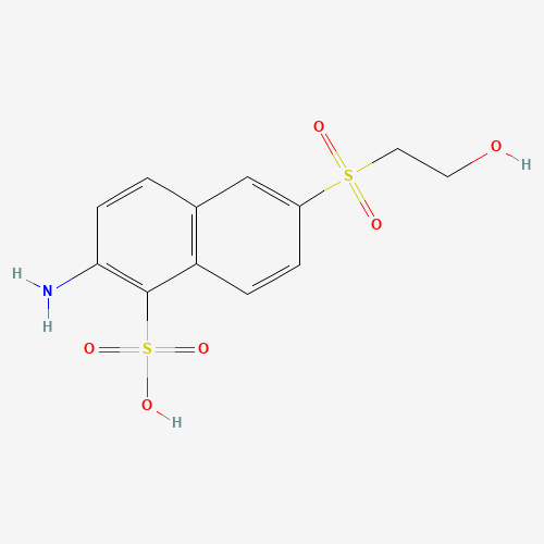 Molecular Structure of 133684-99-8 (2-Amino-6-[(2-hydroxyethyl)sulfonyl]-1-naphthalenesulfonic acid)