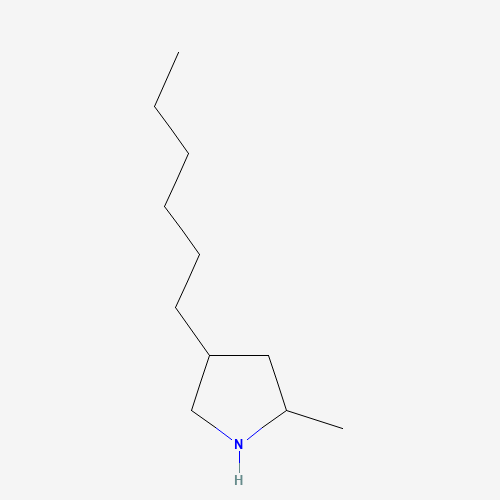 Molecular Structure of 13603-22-0 (4-Hexyl-2-methylpyrrolidine)