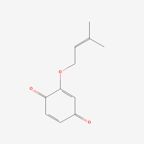 Molecular Structure of 1360438-39-6 (2-Prenyloxy-1,4-benzoquinone)
