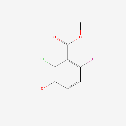 Molecular Structure of 1379356-16-7 (Methyl 2-chloro-6-fluoro-3-methoxybenzoate)