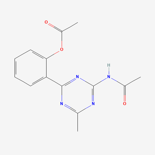 Molecular Structure of 146998-65-4 (2-[4-(Acetylamino)-6-methyl-1,3,5-triazin-2-yl]phenyl acetate)