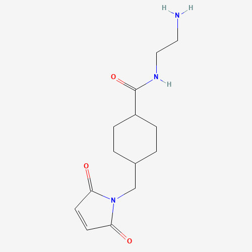 Molecular Structure of 178063-45-1 (N-(2-Aminoethyl)-4-[(2,5-dihydro-2,5-dioxo-1H-pyrrol-1-yl)methyl]cyclohexanecarboxamide)