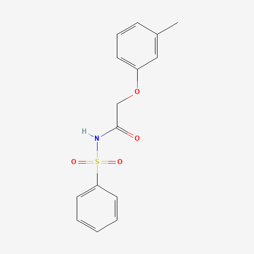 Molecular Structure of 17811-69-7 (N-(benzenesulfonyl)-2-(3-methylphenoxy)acetamide)