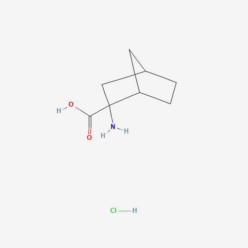 Molecular Structure of 1955506-00-9 (2-Aminobicyclo[2.2.1]heptane-2-carboxylic acid hydrochloride)