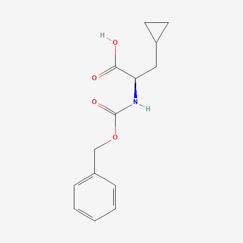 Molecular Structure of 1998579-64-8 ((2R)-2-{[(benzyloxy)carbonyl]amino}-3-cyclopropylpropanoic acid)