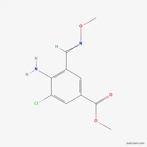 Molecular Structure of 201933-04-2 (Methyl 4-amino-3-chloro-5-methoxyiminomethylbenzoate)