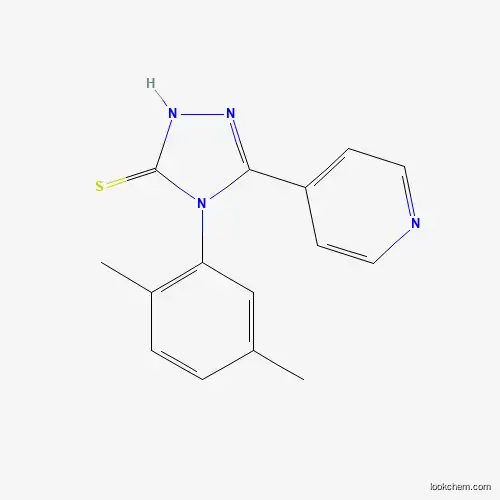 Molecular Structure of 239119-00-7 (4-(2,5-dimethylphenyl)-3-pyridin-4-yl-1H-1,2,4-triazole-5-thione)