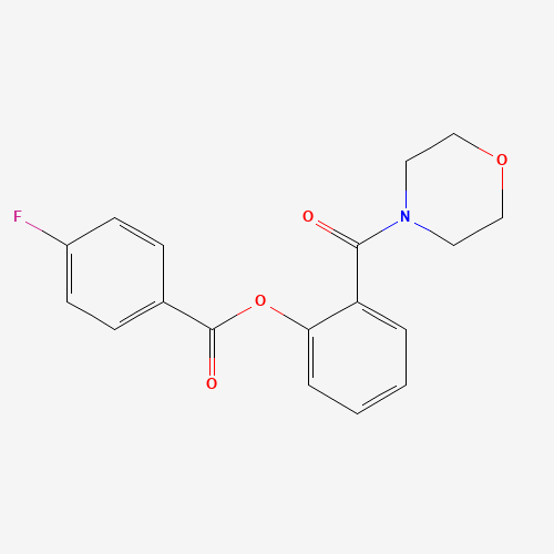 Molecular Structure of 299970-14-2 ([2-(Morpholine-4-carbonyl)phenyl] 4-fluorobenzoate)