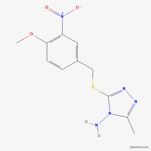 Molecular Structure of 331837-65-1 (3-[(4-Methoxy-3-nitrophenyl)methylsulfanyl]-5-methyl-1,2,4-triazol-4-amine)