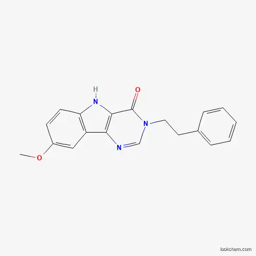 Molecular Structure of 371955-74-7 (8-Methoxy-3-phenethyl-3,5-dihydro-pyrimido[5,4-b]indol-4-one)