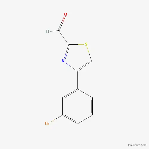 Molecular Structure of 383142-65-2 (4-(3-Bromophenyl)-1,3-thiazole-2-carbaldehyde)