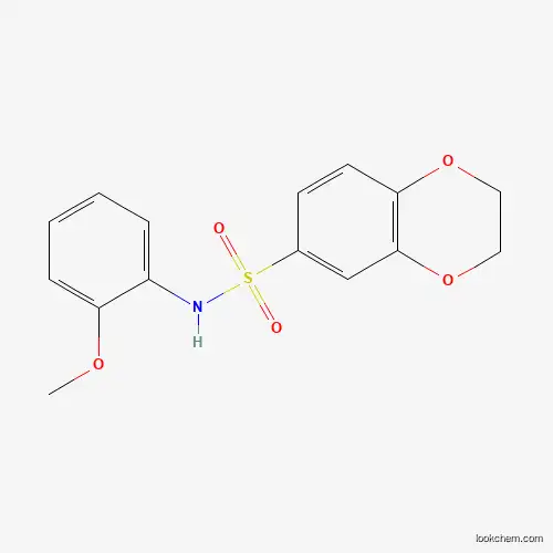 Molecular Structure of 461448-37-3 (N-(2-methoxyphenyl)-2,3-dihydro-1,4-benzodioxine-6-sulfonamide)