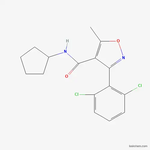 Molecular Structure of 5553-33-3 (N-cyclopentyl-3-(2,6-dichlorophenyl)-5-methyl-1,2-oxazole-4-carboxamide)