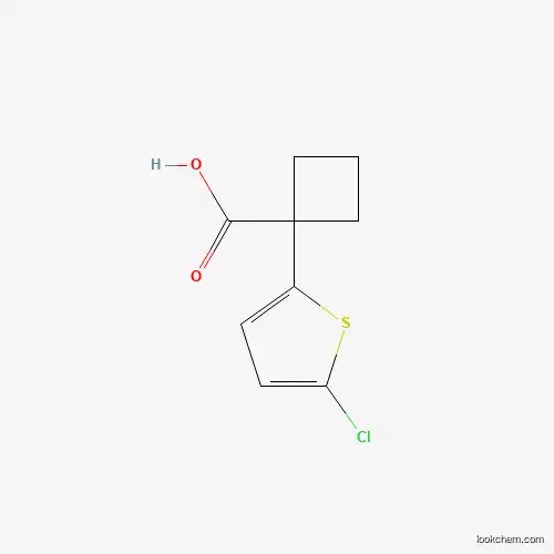 Molecular Structure of 880166-08-5 (1-(5-Chlorothiophen-2-yl)cyclobutane-1-carboxylic acid)
