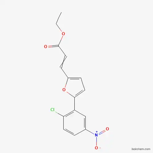 Molecular Structure of 886496-38-4 (Ethyl 3-[5-(2-chloro-5-nitrophenyl)-2-furanyl]-2-propenoate)