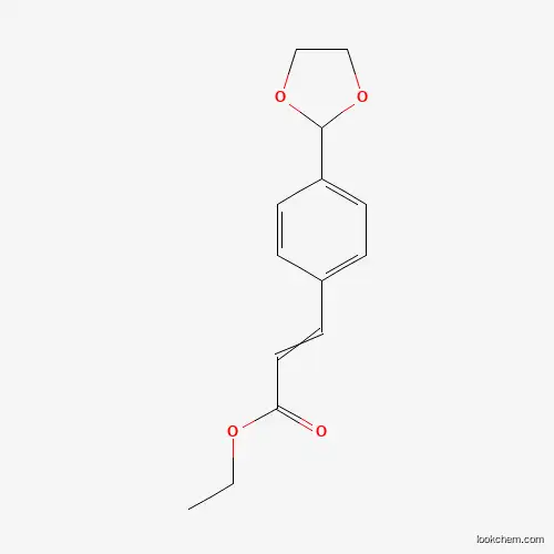 Molecular Structure of 887582-91-4 (Ethyl 3-[4-(1,3-dioxolan-2-yl)phenyl]prop-2-enoate)