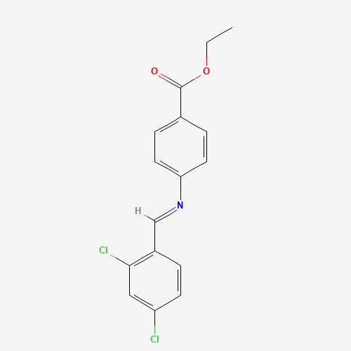 Molecular Structure of 14632-36-1 (Ethyl 4-[(2,4-dichlorophenyl)methylideneamino]benzoate)