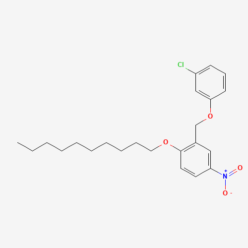 Molecular Structure of 197171-09-8 (3-Chlorophenyl 2-decyloxy-5-nitrobenzyl ether)