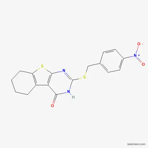 Molecular Structure of 324036-22-8 (2-((4-nitrobenzyl)thio)-5,6,7,8-tetrahydrobenzo[4,5]thieno[2,3-d]pyrimidin-4(3H)-one)