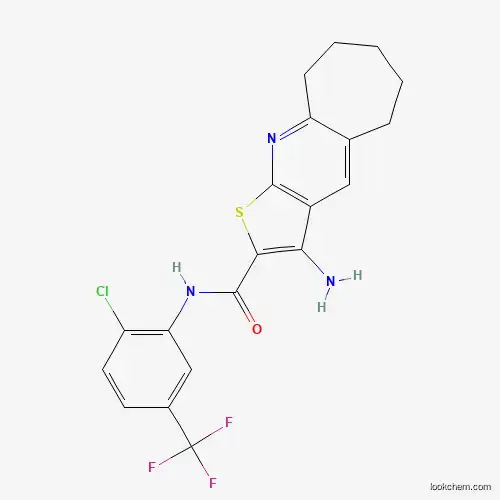 3-amino-N-[2-chloro-5-(trifluoromethyl)phenyl]-6,7,8,9-tetrahydro-5H-cyclohepta[b]thieno[3,2-e]pyridine-2-carboxamide