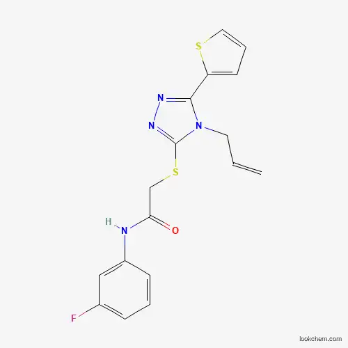 Molecular Structure of 442631-28-9 (N-(3-fluorophenyl)-2-{[4-(prop-2-en-1-yl)-5-(thiophen-2-yl)-4H-1,2,4-triazol-3-yl]sulfanyl}acetamide)