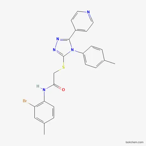 N-(2-bromo-4-methylphenyl)-2-{[4-(4-methylphenyl)-5-(4-pyridinyl)-4H-1,2,4-triazol-3-yl]sulfanyl}acetamide