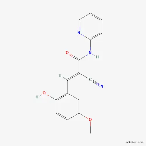 Molecular Structure of 496021-21-7 ((E)-2-cyano-3-(2-hydroxy-5-methoxyphenyl)-N-pyridin-2-ylprop-2-enamide)
