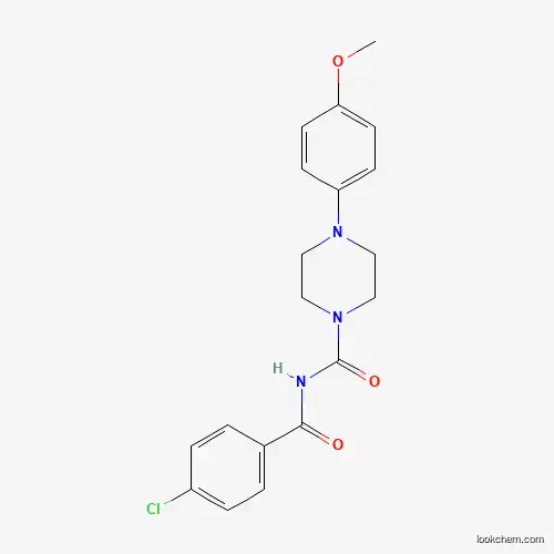 Molecular Structure of 534559-83-6 (N-(4-chlorobenzoyl)-4-(4-methoxyphenyl)-1-piperazinecarboxamide)