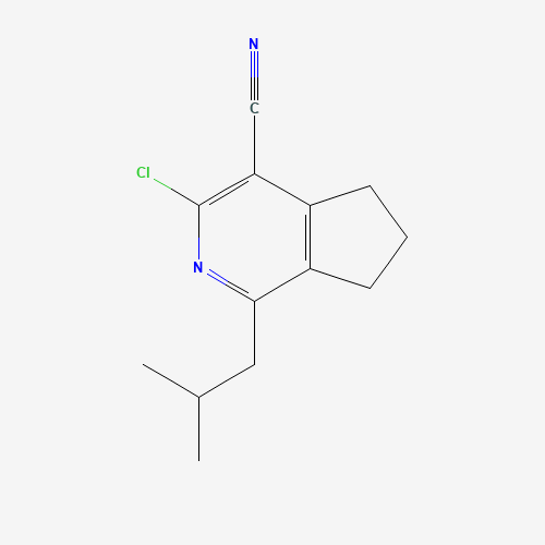 Molecular Structure of 799826-04-3 (3-chloro-1-(2-methylpropyl)-6,7-dihydro-5H-cyclopenta[c]pyridine-4-carbonitrile)