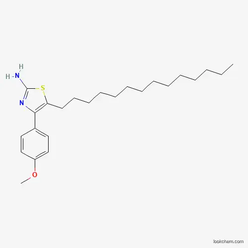 Molecular Structure of 95750-03-1 (2-Amino-4-(4-methoxyphenyl)-5-tetradecylthiazole)
