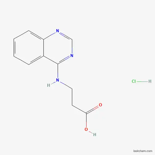 Molecular Structure of 1093747-05-7 (3-(Quinazolin-4-ylamino)-propionic acid hydrochloride)