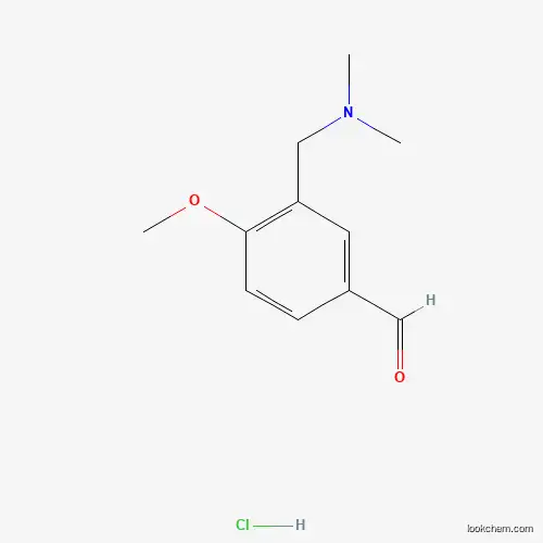 Molecular Structure of 1177308-09-6 (3-((Dimethylamino)methyl)-4-methoxybenzaldehyde hydrochloride)