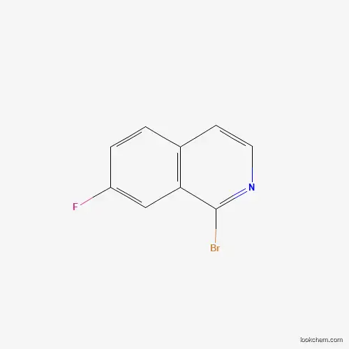 Molecular Structure of 1207448-24-5 (1-Bromo-7-fluoroisoquinoline)