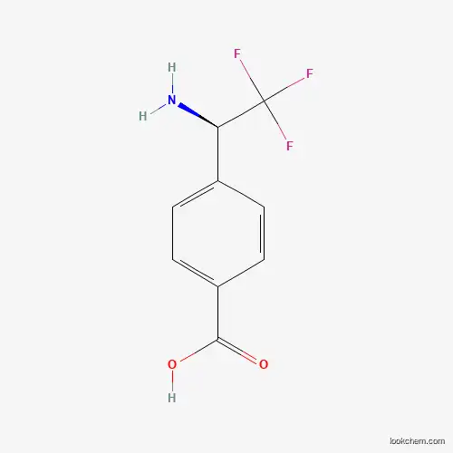 Molecular Structure of 1212897-03-4 (4-((1R)-1-Amino-2,2,2-trifluoroethyl)benzoic acid)