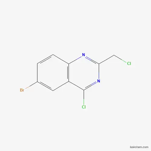 Molecular Structure of 1216816-26-0 (6-Bromo-4-chloro-2-(chloromethyl)quinazoline)