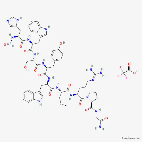 Molecular Structure of 1217449-28-9 (Formyl-(D-Trp6)-LHRH (2-10) Trifluoroacetate)
