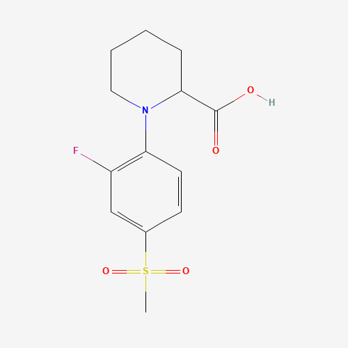 1-[2-FLUORO-4-(METHYLSULFONYL)PHENYL]PIPERIDINE-2-CARBOXYLIC ACID