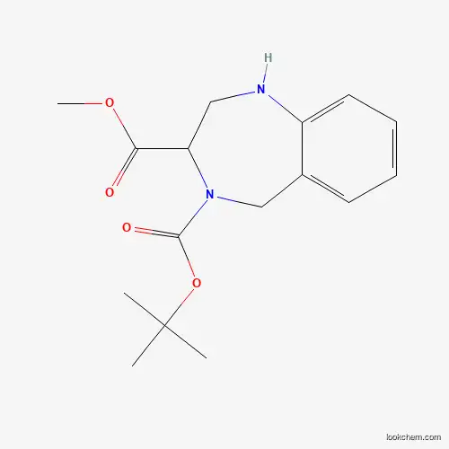 Molecular Structure of 1219436-00-6 (1,2,3,5-Tetrahydro-benzo[E][1,4]diazepine-3,4-dicarboxylic acid 4-tert-butyl ester 3-methyl ester)