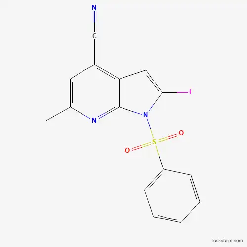 1-(Phenylsulphonyl)-4-cyano-2-iodo-6-methyl-7-azaindole