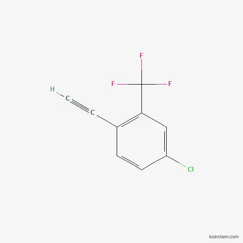 Molecular Structure of 1231244-86-2 (4-Chloro-1-ethynyl-2-(trifluoromethyl)benzene)