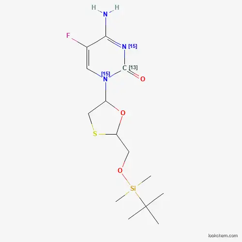 2-O-tert-Butyldimethylsilyl (-)-Emtricitabine-[13C,15N2]