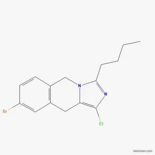 Molecular Structure of 1246820-05-2 (8-Bromo-3-butyl-1-chloro-5,10-dihydroimidazo[1,5-b]isoquinoline)