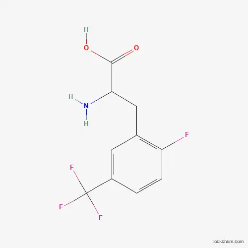 Molecular Structure of 1259994-87-0 (2-amino-3-[2-fluoro-5-(trifluoromethyl)phenyl]propanoic Acid)