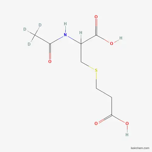Molecular Structure of 1260619-43-9 (N-(Acetyl-D3)-S-(2-carboxyethyl)-L-cysteine)